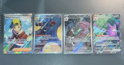 Team Rocket’s Crobat ex + Weezing + Orbeetle + Ethan’s Adventure 4 Card Bundle - Image 1 of 4