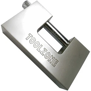 Heavy duty 100mm steel Shutter Padlock Nickel Plated 3 keys Shutter Padlock - Picture 1 of 6