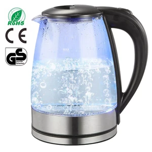 2,0L 1800W Glaswasserkocher LED Edelstahl Teekocher BPA frei Wasserkocher Glas - Bild 1 von 12