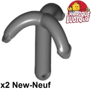 LEGO 2x Hook Grappling BAR Handle Dark Grey / DB Gray 30192 New - Picture 1 of 1