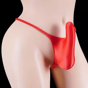 Men Sexy Oil Satin Underwear Low Waist Panties G-Strings Stretch Thong Lingerie - Picture 1 of 45