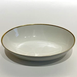 Noritake Ivory China Dignatio 7523 9” Oval Vegetable Bowl Gold Rimmed Japan - Picture 1 of 9