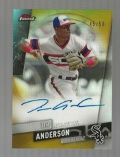 Tim Anderson 2019 Topps Finest Auto Gold Serial #d 45/50 Chicago White Sox