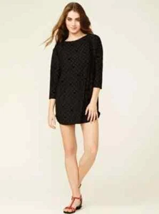 Marc by Marc Jacobs Stardust Black Logo Chenille Caftan Cover Up Tunic Sz M NWT - Picture 1 of 4