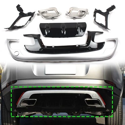 Kit de parachoques trasero brillante plateado negro para Land Rover Range Rover Velar 2017-2023 Foto 1 de 4