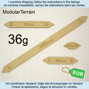 1x MDF Measuring Rulers Template Dark Age Reglas Medición Edad Oscura Saga - Imagen 1 de 6