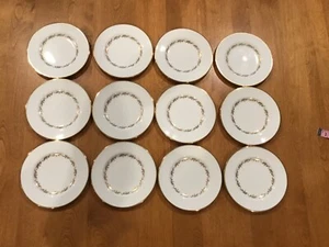 WEDGEWOOD GOLDEN FLEECE ENGLAND EINGESTELLT TRANSLUZENT WEISS/GOLD 6" PLATTE - Bild 1 von 9