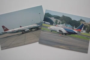 Lot (2) Indian Airlines (Airbus A320-231) & Alliance Air (Boeing 737) Postcards - Picture 1 of 5