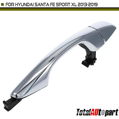 Chrome Exterior Door Handle for Hyundai Santa Fe Sport XL Front Passenger Side - Image 1 of 4
