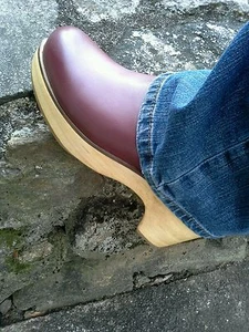 Urban Outfitters by BDG Marigold Plateau Clog Pantolette Leder Gr. 7 Boho - Bild 1 von 6
