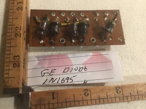 11 Vintage 1N1695 General Electric GE Diode Rectifier Top-Hat On Board. Used - Picture 1 of 4