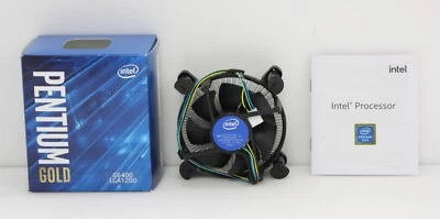 NEW Geninue Intel E97379-003 Heatsink/Fan for LGA1200 CPU w/ Pentium Gold Decal. - Image 1 of 4