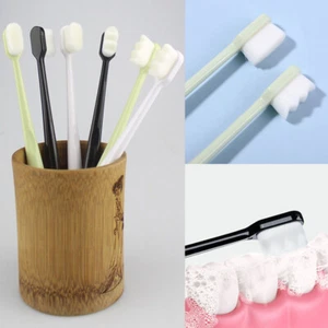 4 piezas Cepillos de dientes ultrafinos Wave Nano Cerdas Micro Cepillo de dientes suaves Lujo - Imagen 1 de 56