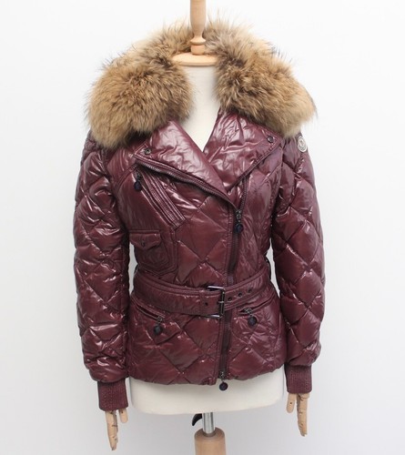 Giacca tampone trapuntata donna MONCLER Virginia rivestimento pelliccia RARA taglia 3 ~M