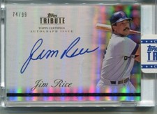 2012 Topps Tribute - JIM RICE - Blue Autograph - BOSTON Red Sox  #d 74/99