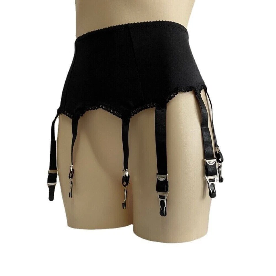 S-XXL Damen Garters Straps Strapsgürtel Strumpfhalter 10 Straps mit Metallclips - Bild 1 von 4