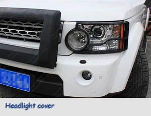 Black Front Head Light Guard Cover Trim For Land Rover Discovery 4 LR4 2010-2013 - Picture 1 of 6