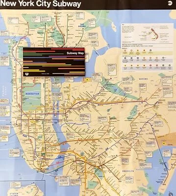 Official MTA NYC New York Subway Train Map THE MAP Full Size 23"x32" (2024) - Image 1 of 4