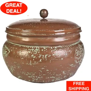 Coperchio porta tubo 150 piedi motivo uccellino con contenitore vaso metallo marrone giardino esterno - Foto 1 di 24
