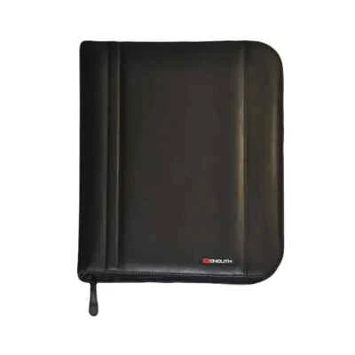 Monolith Leather Look Zipped Ring Binder PU A4 Black 2754 - Image 1 of 2