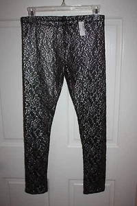 NWT Girls The Childrens Place Metallic Silver Leggings Pants Size XL / 14 - Picture 1 of 4