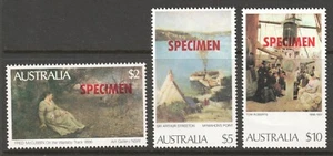 AUSTRALIA 1978 - 81 PAINTINGS OVERPRINTED SPECIMEN - Picture 1 of 2