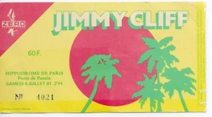 RARE / TICKET BILLET DE CONCERT - JIMMY CLIFF : LIVE A PARIS ( FRANCE ) 1981 - Foto 1 di 2