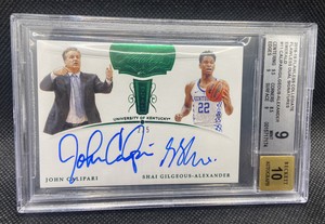 2018-19 Flawless Shai Gilgeous-Alexander John Calipari Emerald/5 Rookie RC Auto