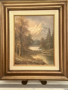 VTG L Harding Signed Oil On Canvas Framed Landscape Painting 16x14 - Picture 1 of 21