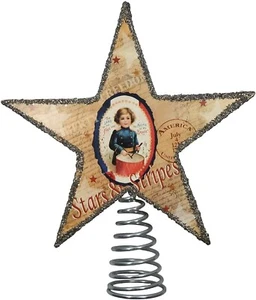 Bethany Lowe Designs Americana Patriotic Tree Topper - Picture 1 of 4