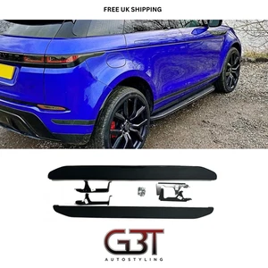 Side Step Running Board Fits Range Rover Evoque 2018+ Facelift L551 All Black - Picture 1 of 10