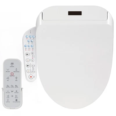 Smart Electric Bidet Toilet Seat Elongated White Remote Heated Water Dryer - Image 1 of 4