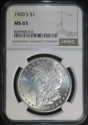 1900 S $1 Morgan Silver Dollar NGC MS63 Choice BU Better Date Coin - Image 1 of 2