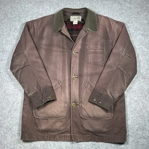 Vintage LL Bean Chore Jacket Men's XL Tall Barn Coat Thinsulate Carpet Lined - Picture 1 of 21