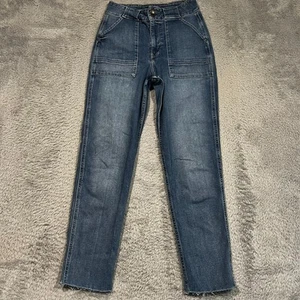 Hollister Ultra High Rise Mom Jeans Women's Junior's 5R 27x27 Raw Hem - Picture 1 of 15