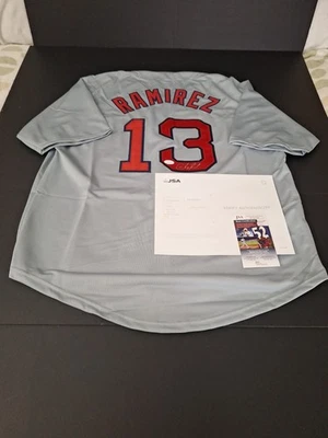 HANLEY RAMIREZ SIGNED/AUTOGRAPHED BOSTON RED SOX CUSTOM XL JERSEY JSA COA  - Image 1 of 4