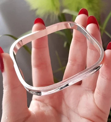 EDLES Armband 925 SILBER massiv Armkette ECKIGER ARMREIF Armzange Zirkonia Ring - Bild 1 von 4