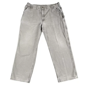 Carhartt Mens Distressed Carpenter Dungaree Pants Sz 40 x 32 - Picture 1 of 8