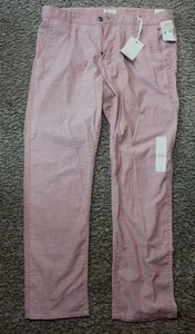 Dockers Red Alpha Khaki Cotton Slim Tapered Pants 36x32 - Picture 1 of 10
