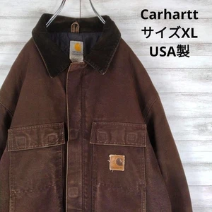 Chaqueta tradicional Carhartt hecha en EE. UU. talla XL marrón oscuro con par... - Imagen 1 de 24