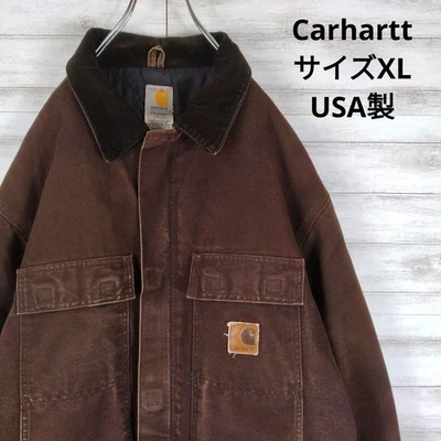 Chaqueta tradicional Carhartt hecha en EE. UU. talla XL marrón oscuro con par... - Imagen 1 de 4