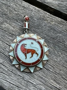 David Andersen Sternzeichen Löwe Sterlingsilber Emaille Norwegen Norwegisch 2411 - Bild 1 von 8