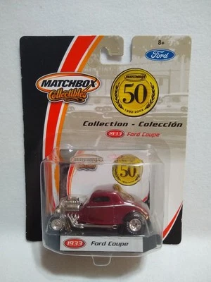 2001 Matchbox Collection 50th Anniversary 1933 Ford Coupe Dark Red - 1:64 NIP - Image 1 of 4