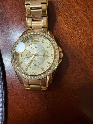 Fossil Watch 18mm Gold  Crystal  Riley ES3203  251506 - Image 1 of 4