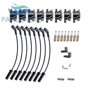 8x Square Ignition Coils & Spark Plug &Wires For Chevy Silverado 1500 Tahoe GMC - Bild 1 von 9
