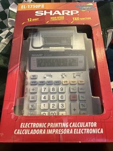 SHARP EL-1750P II Electronic 2 Color Printing Calculator NEW IN BOX - Picture 1 of 6