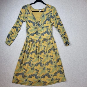 Kate Quinn Dress Womens Size XS Blueberry Sage Leaf Print Viscose Bamboo - Picture 1 of 14