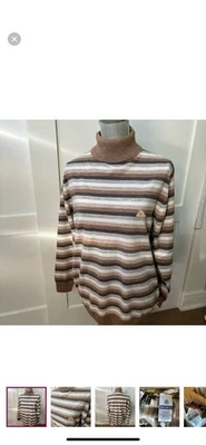 Suéter a rayas Monte Carlo cuello alto para hombre talla M Foto 1 de 4