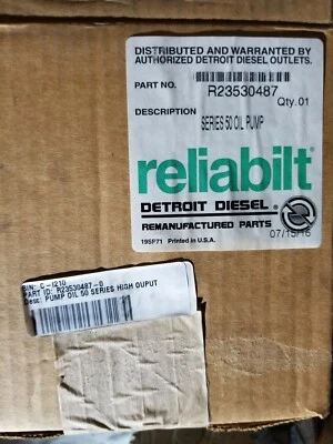 Detroit Diesel R23530487 Series 50 Oil Pump OEM New In Box No Core Charge - Image 1 of 3
