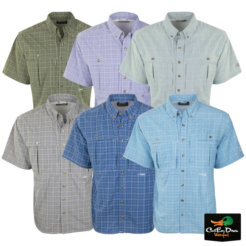 DRAKE WATERFOWL WINGSHOOTERS PLAID SUN SHIRT SHORT SLEEVE S/S - Image 1 of 1